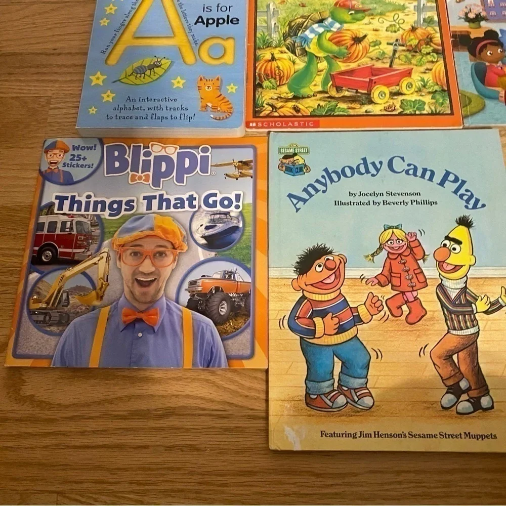 Blippi Sesame Street Franklin the Turtle Letter Book Bundle Kids